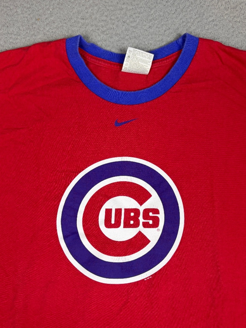 Vintage Chicago Cubs Shirt Mens Size XL Red Nike Team Center Swoosh Cotton 2006